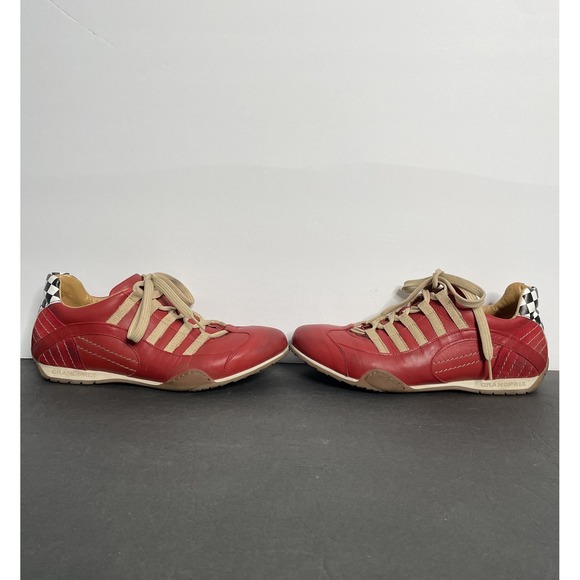 VTG Racing Sneaker Grandprix Original Corsa Rosso Shoe Sz 41 EU Made In Portugal main image 6